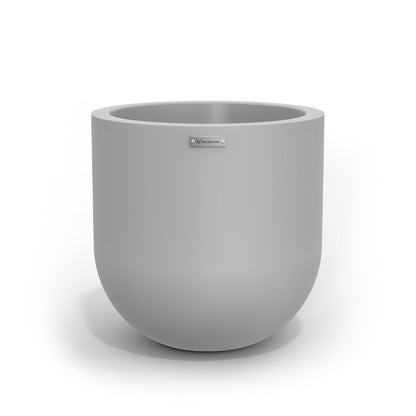 A Modscene planter pot in a light grey colour. Australian planters.